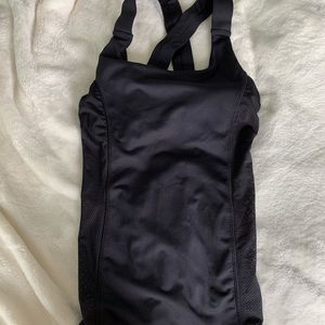 black racer back workout shirt